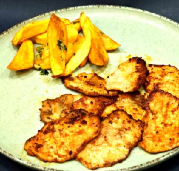 raxo de cerdo con patatas